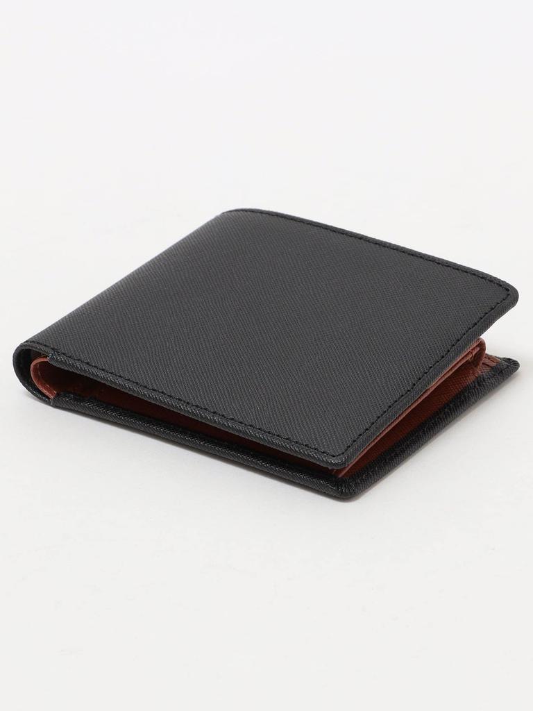 Ships Saffiano Leather Two-Tone Bifold Wallet for Men, Brown, 110030689, Available Online First