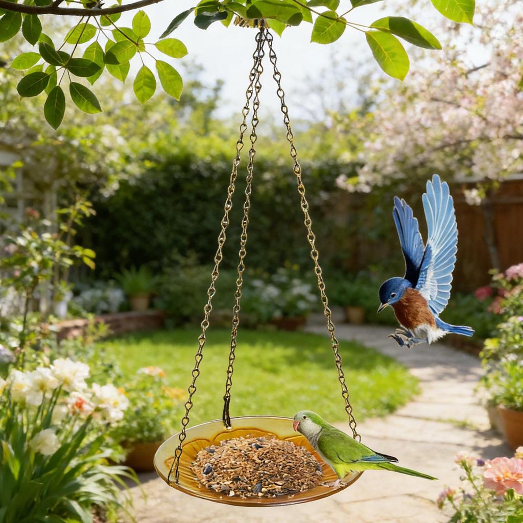 Metal Hummingbird Feeder Flower Design Feeding Station Bird Feeding Station For Outdoor Garden Backyard Porch Park