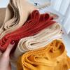 Pleated Scarf Women Autumn Winter Long Solid Color Shawl