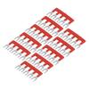 10pcs Fork Type Terminal Strips 400V 15A Pure Copper PVC Flame Retardant Jumper Block Terminal Strips for Factory Red