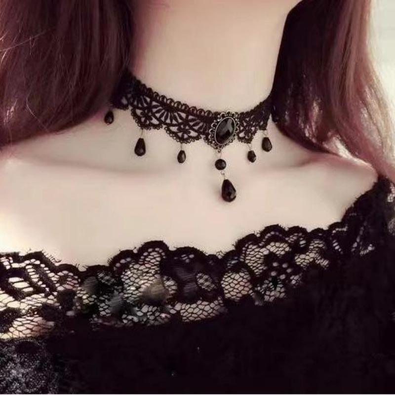 Lace Jewelry, European and American Lace Necklace, Versatile Neck Chain