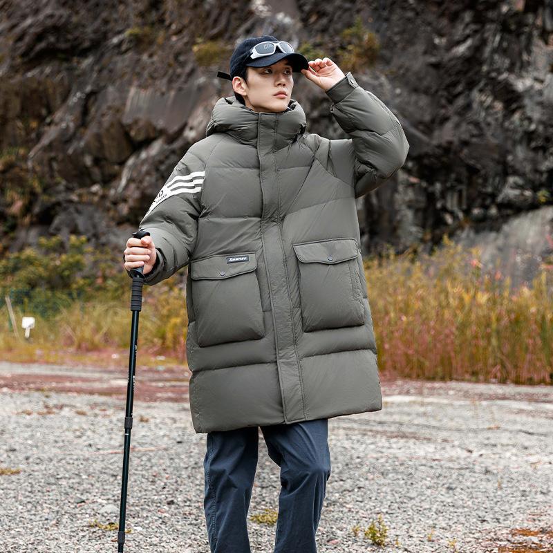 Couple down jacket women's tooling sports outdoor jacket winter medium and long hiking suit duck down