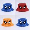 Cartoon Spider Fisherman Hat With Sun Protection For Kids Outdoor Summer Casual Wear