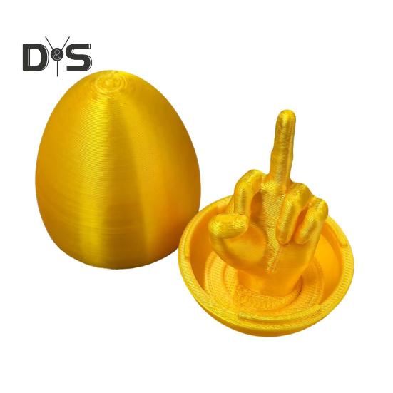 Easter Egg Middle Finger Prank Gift for Men Women 3D Printed Rude Egg Gag Hilarious Surprise Gift Unique Adult Joke Toy