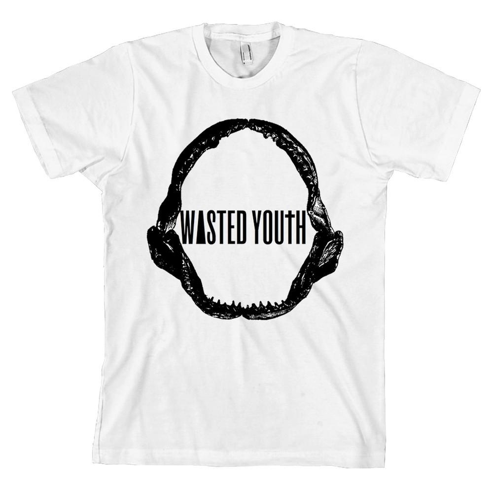 Wasted Youth Shark Jaw Bella + Canvas  Punk Music Tee NEW Unisex T-Shirt M