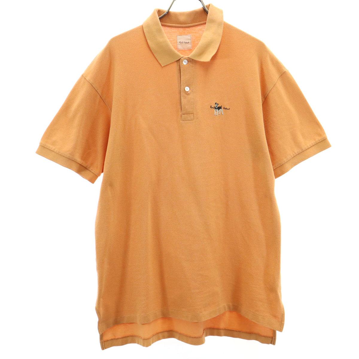 

Karl Helmut Short sleeve Polo shirt L Orange series Fawn Men s Used