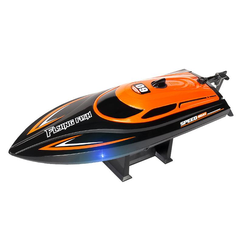 HJ812 RC-båt 2.4G høyhastighets fjernkontroll speedbåt vannleker barn elektrisk RC-båt med lysmodell