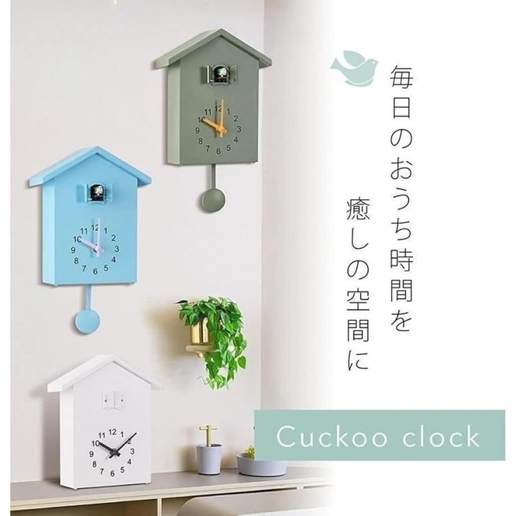 Mearrineser Cuckoo Wall Tabletop Living Cute Wall Bobo Mechanical Clock, Clock, Simulation, Room, Clock, (White)