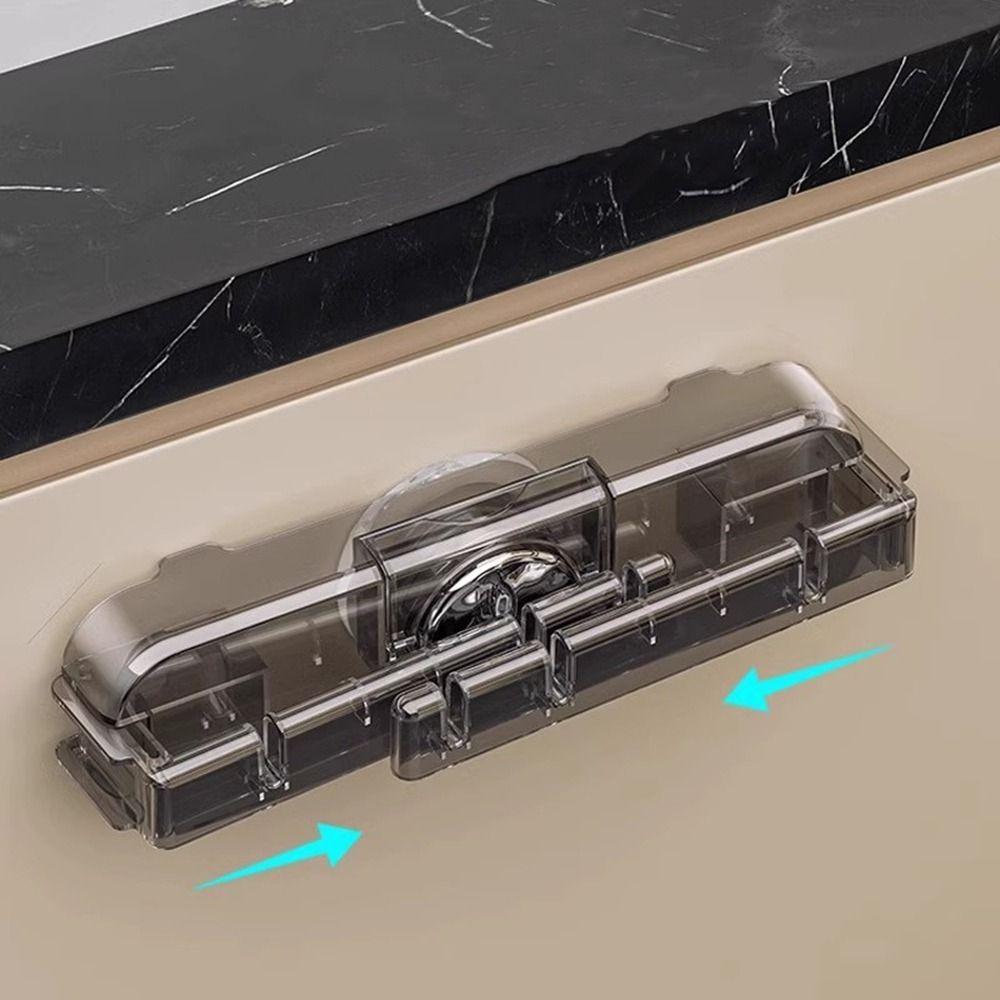 Plastic Suction Cup Garbage Bag Holder Wall Mounted Foldable Garbage Shelf  Cabinet Door