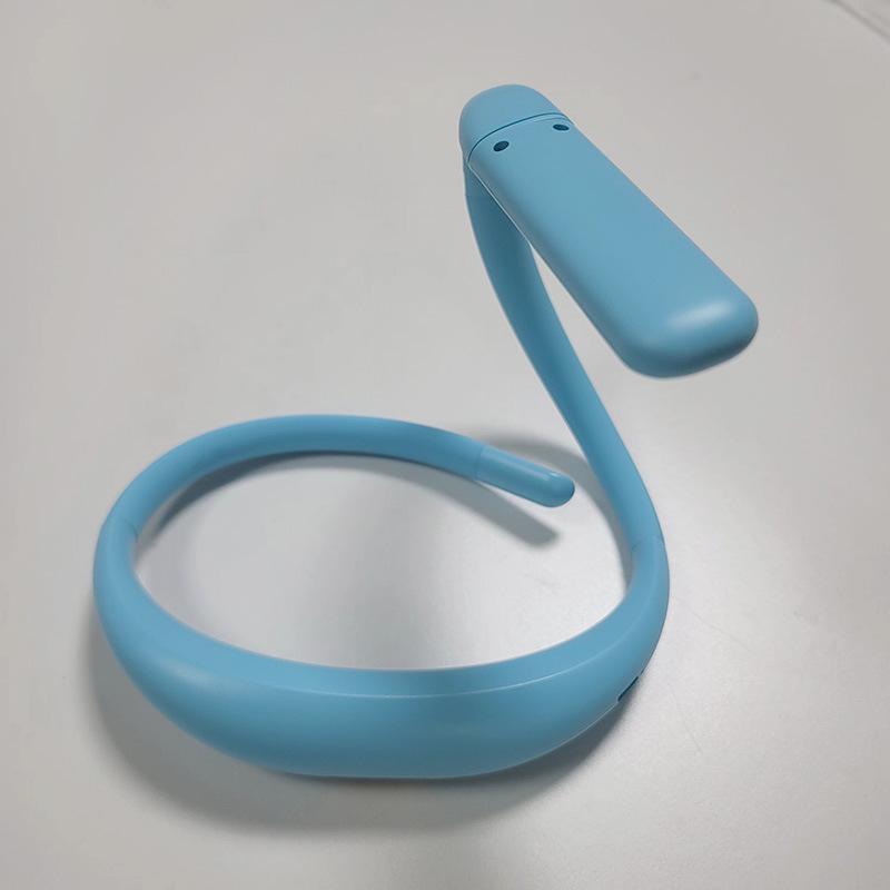 

Портативный светодиодный на шейном креплении светильник для чтения, складной и с USB-подзарядкой, не вредный для глаз для учебы студентов светло-синий