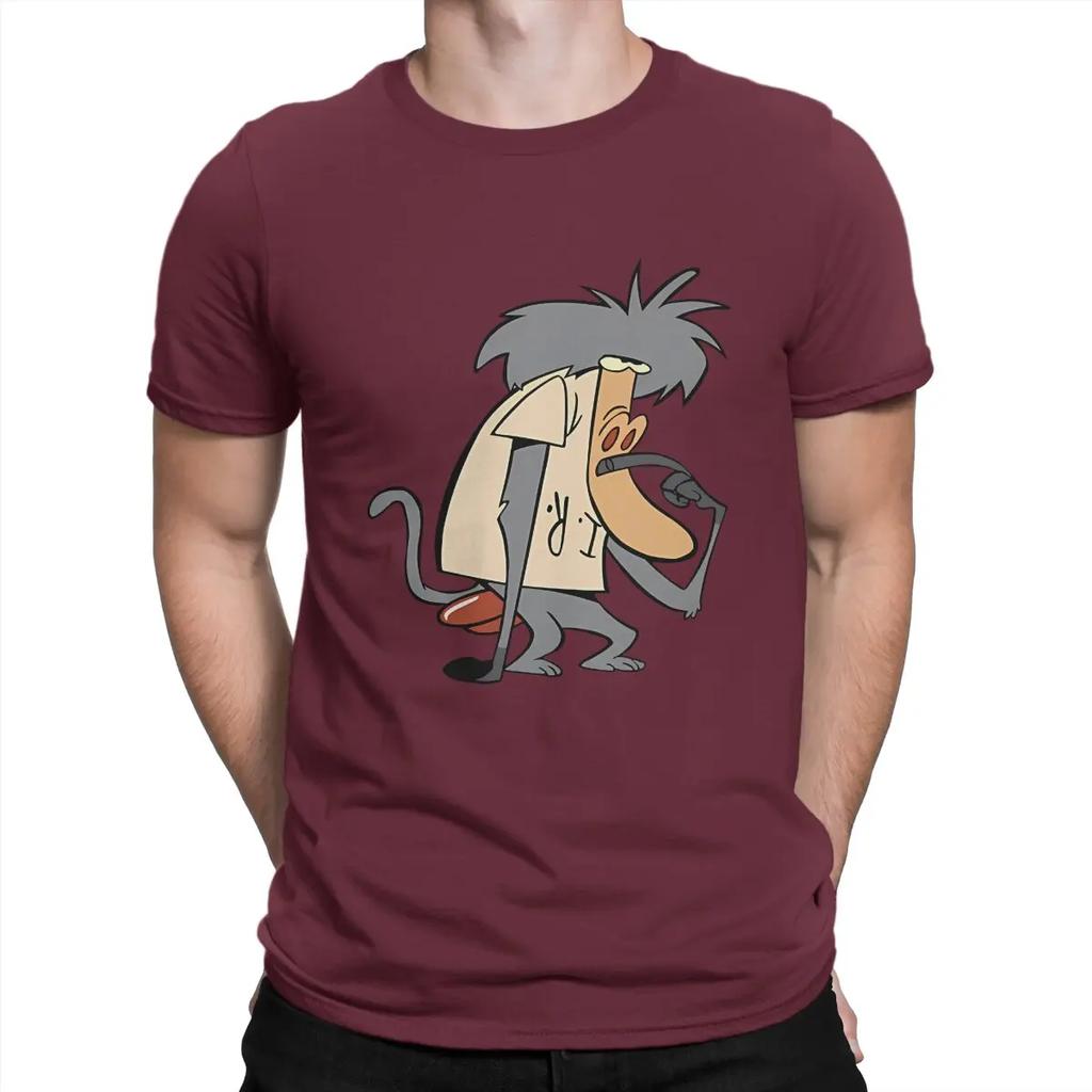 T-Shirt I R Baboon for Men Pure Cotton Humor harajuku men's t-shirts O Neck Cow And Chicken Cartoon Tees Short Sleeve Clothes