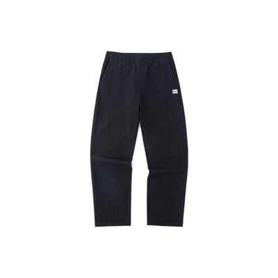 Solid Color Embroidered Logo Print Straight Leg Sports Pants Men Bottoms Black 152230506-2