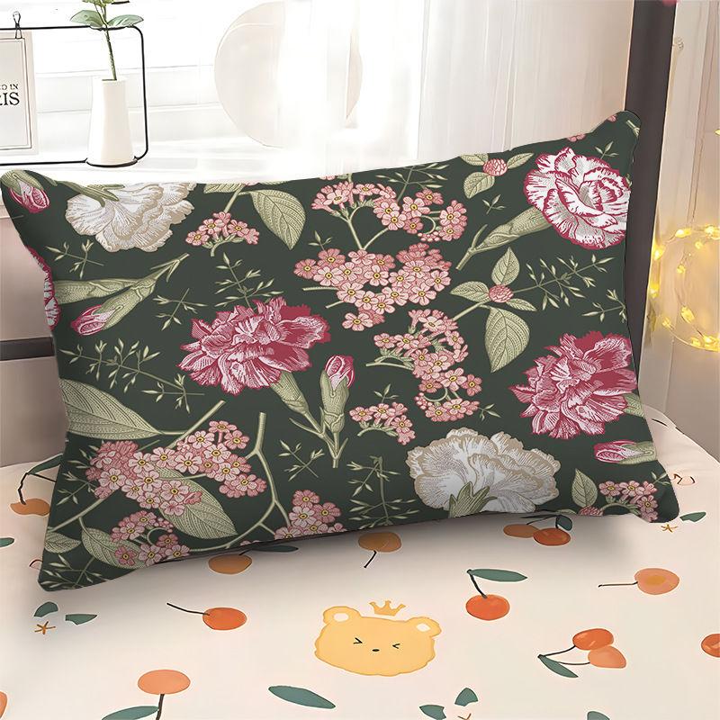 European Plant & Flower Pillowcase with Nordic Geometric Design Rectangular Sofa Cover Customizable