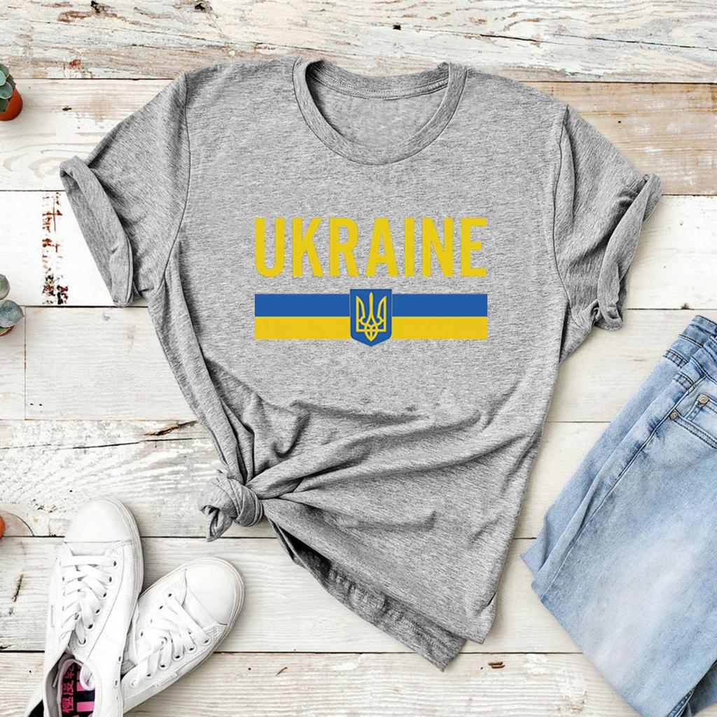Ukraine Tshirt Ukrainian Flag T Shirt Unisex Women Graphic T Shirts Ukraine Trident Short Sleeve Tee Women Clothes Streetwear Top
