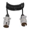 12V Trailer Adapter Wiring Plug 2m  Standard 7 Pin to 7 Pin Spring Wiring Adapter Connector Plug for RV Caravan Boat