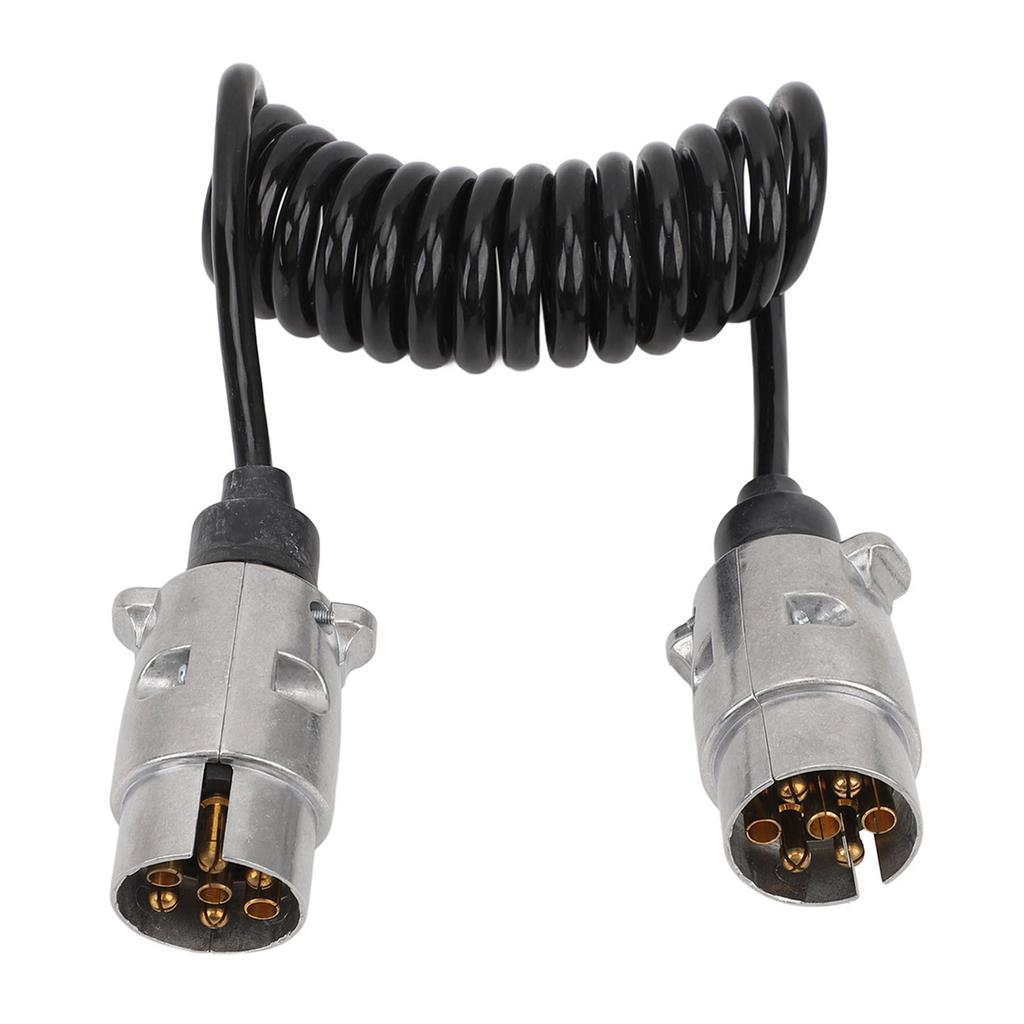 12V Trailer Adapter Wiring Plug 2m  Standard 7 Pin to 7 Pin Spring Wiring Adapter Connector Plug for RV Caravan Boat