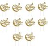 Wedding Cake Topper Love You To The Moon and Back Cupcake Toppers Toothpicks Dessert Cake Decor for Weddings Engagement Birthday Party - Golden