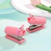 Cartoon Stapler and Staple Remover Set - Creative Desktop Ornament Doll Figure for Kids' Office Stationery.