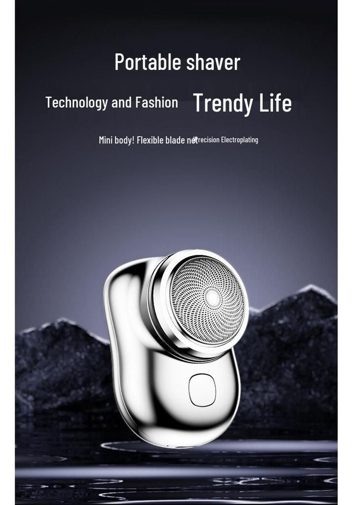 Portable Mini Electric Shaver - Rechargeable, Easy-to-Clean Razor with Long Battery Life for Men