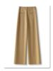 Women's 2025 High-Waist Black Wide-Leg Pants: Elegant, Casual, Straight-Leg Fit for Spring