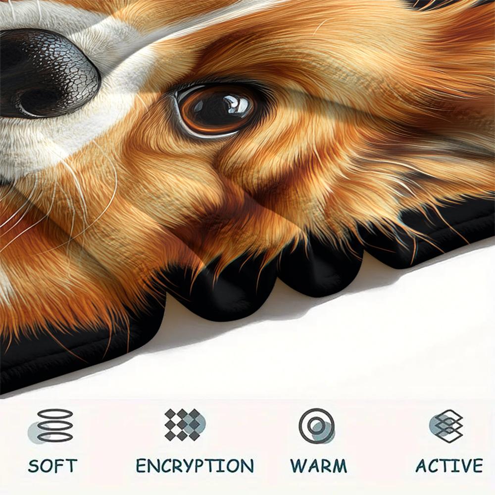 Cute Corgi,pattern Flannel Blanket, High Quality Comfortable for All Seasons, Home Decor, Warmth and Comfort, Perfect for Gifts.