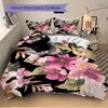 Set Lenzuola con Motivo Floreale 3 Pezzi, Adatto per la Decorazione della Camera da Letto, (Include 1 Copripiumino e 2 Federe, Piumone Non Incluso) yy250822136