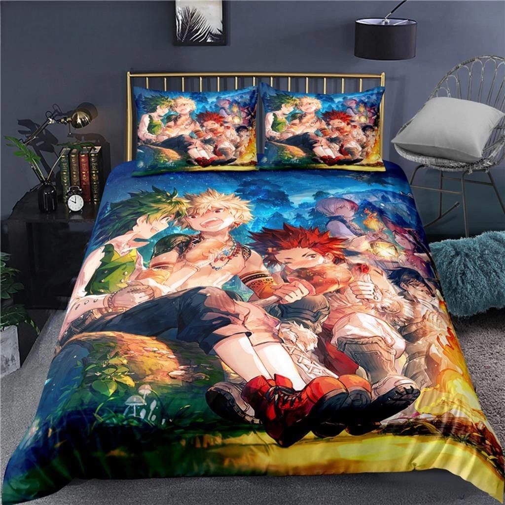 Hot My Hero Academia 3D Printed Bedding Set Duvet Covers Pillowcases Comforter Bedding Set Bedclothes Duvet Cover 200x200