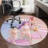 Personalized K-KPop Demon Hunters Round Chair Office Rug - Perfect for Mat, Office Chair & More - Ideal Gift for Birthdays and Holidays