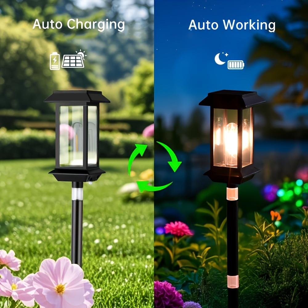 D5 2PCS Outdoor Solar Lamp Landscape Street Lights Intelligent Light Control Home Garden Solar Lamp External Ambiance Lighting