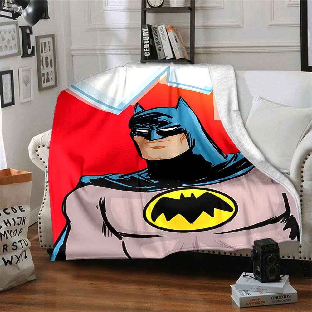 1 Stück Batman, Superhelden-Decke Leichte Flanell-Kuscheldecke für Sofa, Bett, Reise, Wohnzimmer, Büro, Couch, Stuhl und Bett