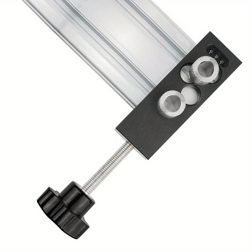 Aluminum Profile Track Drill Guide Punch Locator w/ Clamp and M6 Countersunk Step Drill - Universal Profiles Link Hole Locator