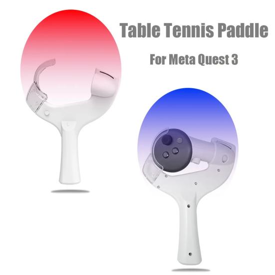1 Pair Enhanced Table Tennis Paddle Grip Handle Ergonomic Design Table Tennis Adaptor VR Game Experience for Quest 3