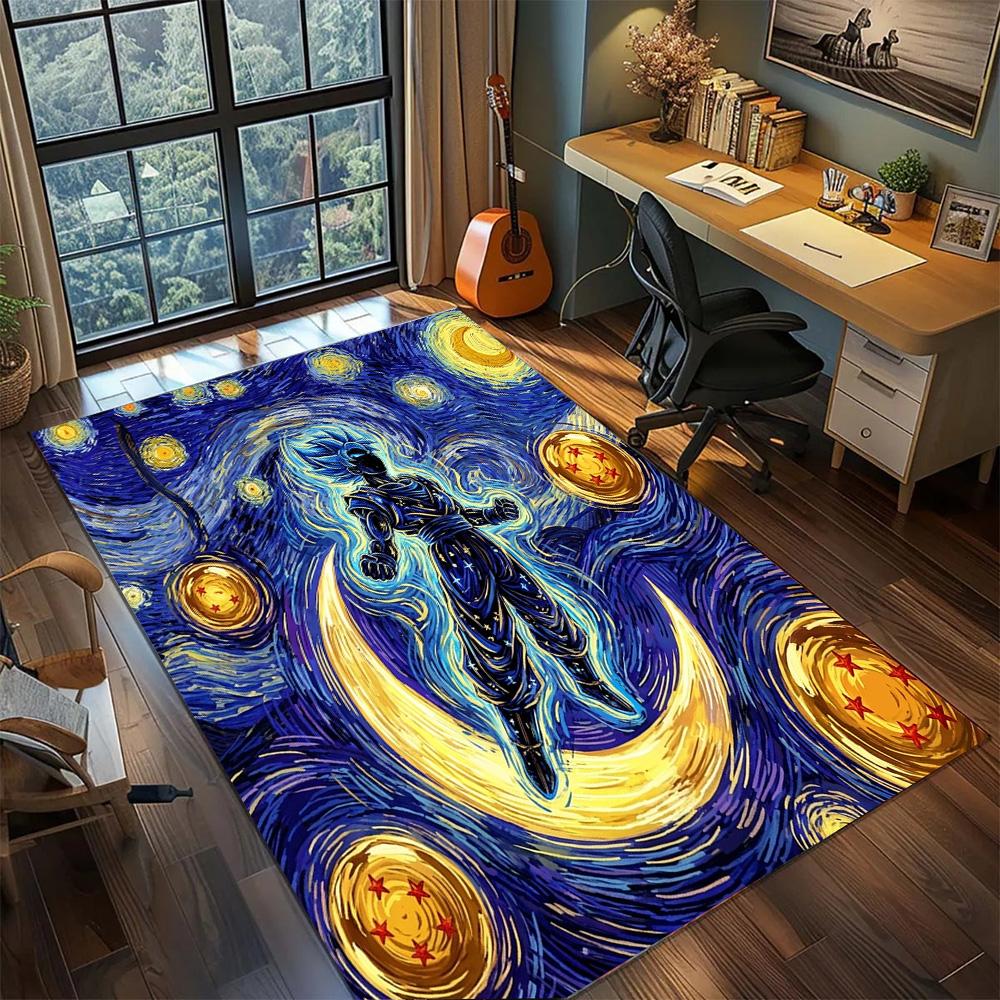Dragon Ball Goku Non Slip Rug Carpet Large Area Washable Floor Mat Home Decor Gamer Room Bedroom.-TING