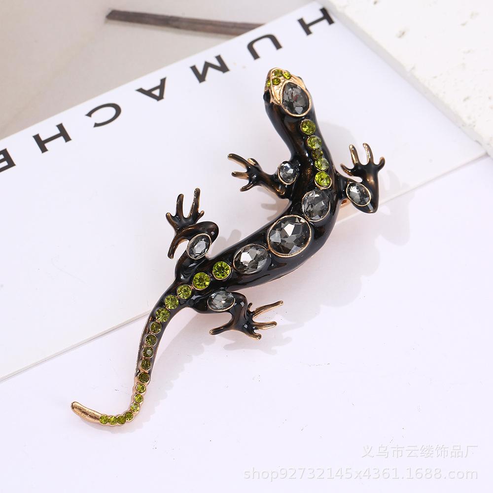

Pinkdudu модная брошь в виде геккона из сплава, инкрустированная стразами, ретро цветная брошь с изображением животного для женщин, ювелирные аксессуары, подарки PD532
