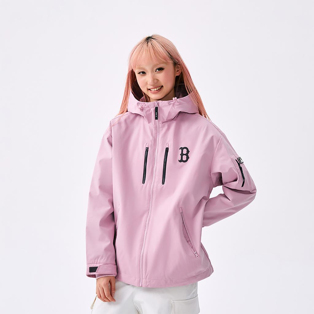 New MLB Basic Collection Basic Boston Red Sox SS25 Jackets Coats Unisex Heather Gray Purple 3AWJB0351-43PPM