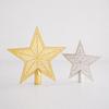 Plastic Star Tree Topper Gold Christmas Star Tree Ornament Five-Pointed Star Tree Topper Lightweight For Shopping Mall Window