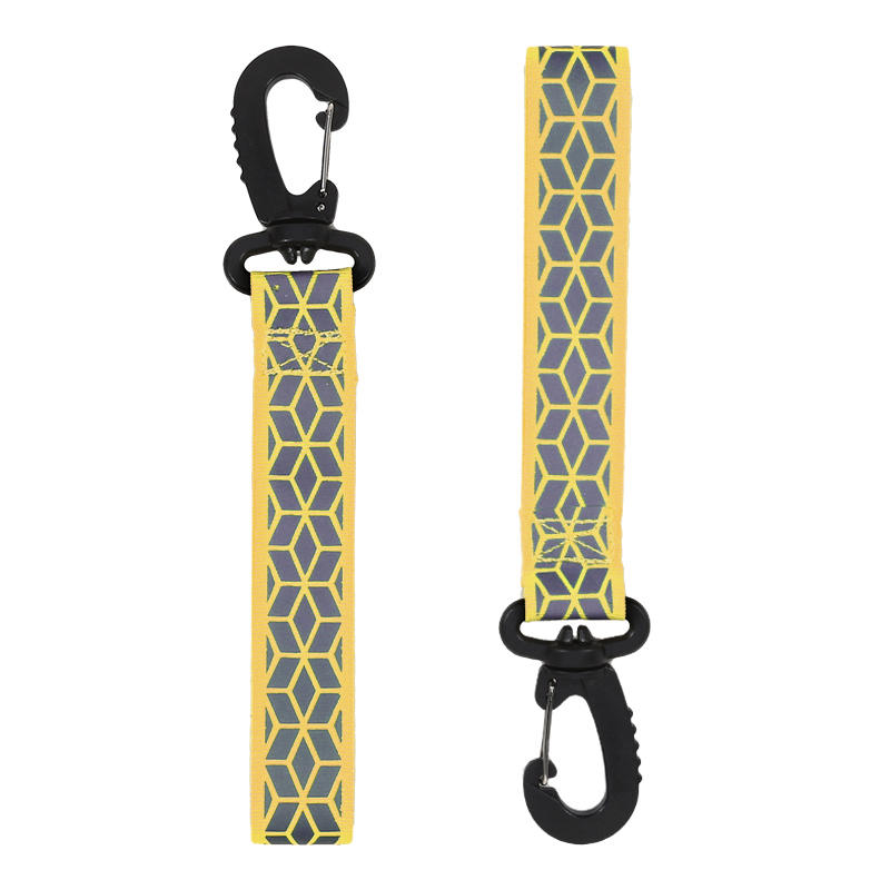 2Pcs High Visibility Reflective Keychain - Double-sided Safety Strip, Suitable for Night Running and Cycling