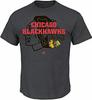 T-shirt a maniche corte da uomo Chicago Blackhawks Grigio Carbone Tiro di Polso