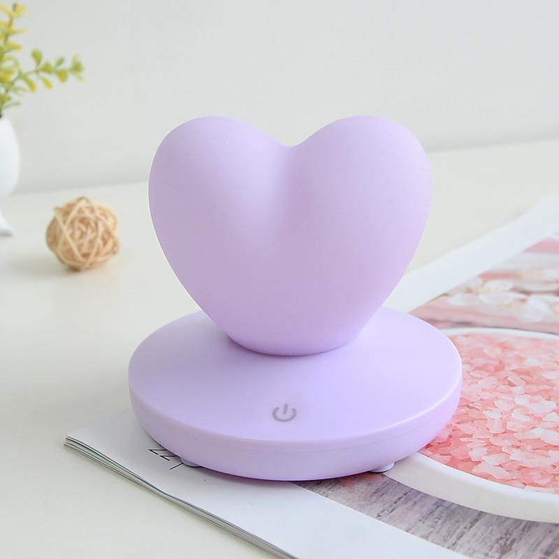 Lamp Night Usb Cartoon Cute Three Color Love Creativity Shaped Atmosphere Lights