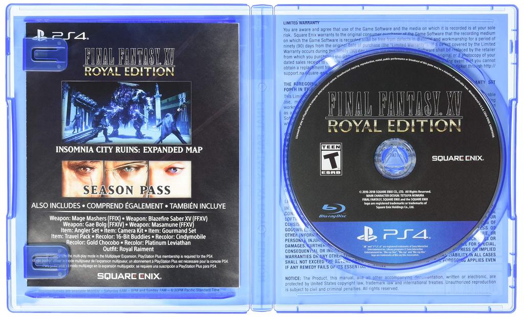 Final Fantasy XV Royal Edition Nord PS4 (Importerat Amerika) -