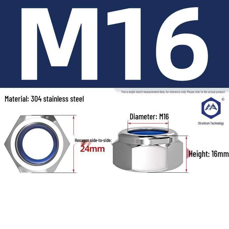 304 Stainless Steel Nylon-Insert Lock Nut DIN985