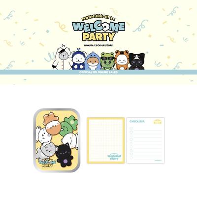 MONSTA X POP-UP Store MONMUNGCHI X Welcome Party Tin Case & Memo Pad Set