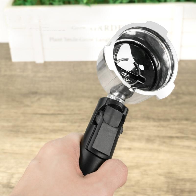 51mm Bottom Handle Filter Basket for Coffee Enthusiasts Espresso Machine Parts Three Ear Portafilter Replacement