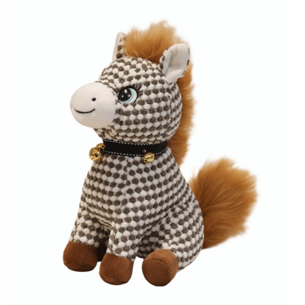 

Bell Horse Plush Toys Mascot Dolls Zodiac Pony Figurine 2026 Horse Plush Doll Chinese New Year 22cm коричневый