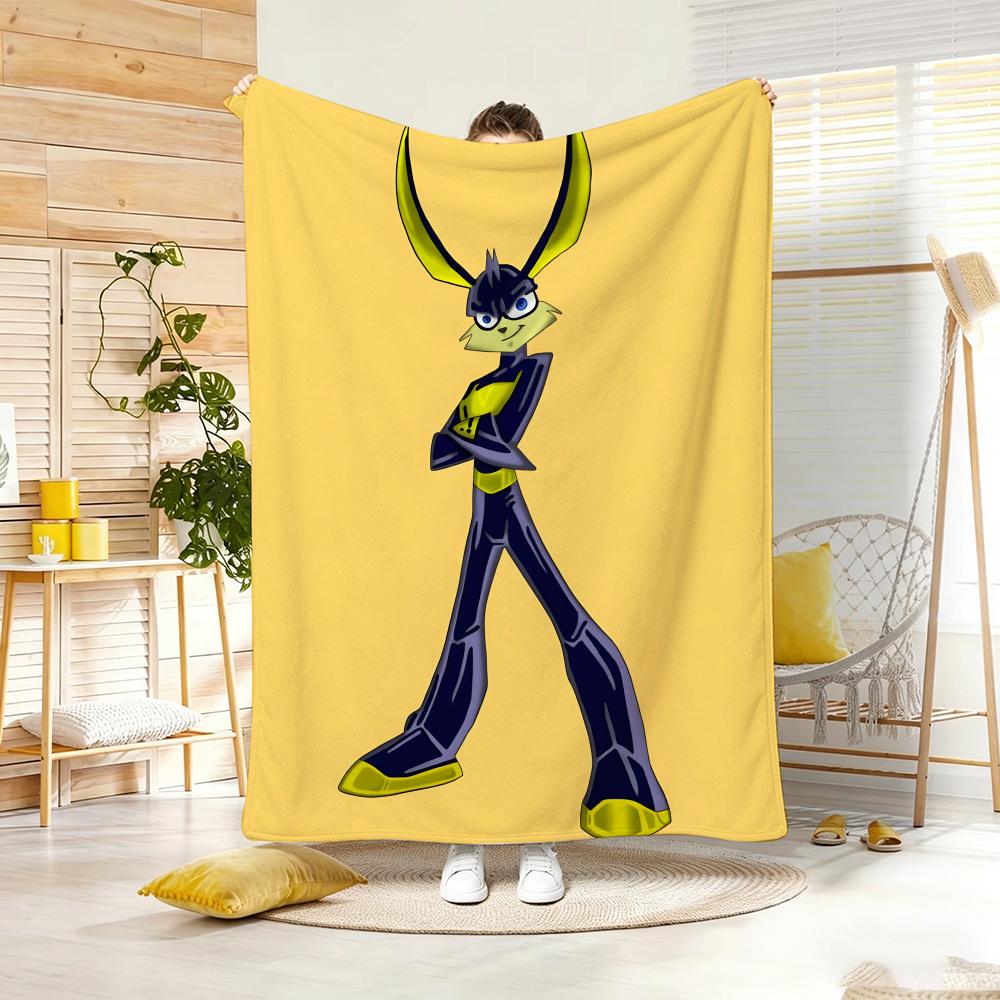 Anime L-Loonatics U-Unleashed Throw Lightweight 240G Flannel Blanket Soft Skin-Friendly For Summer Cooling