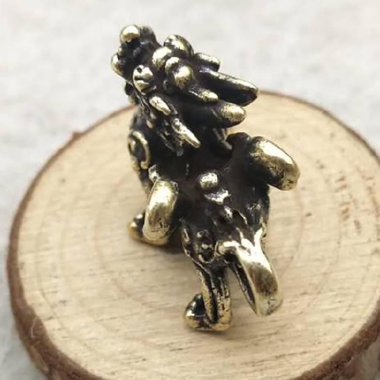 Symbolic Brass Fengshui Dragon Statue Figurine for Fengshui Wealth Gift