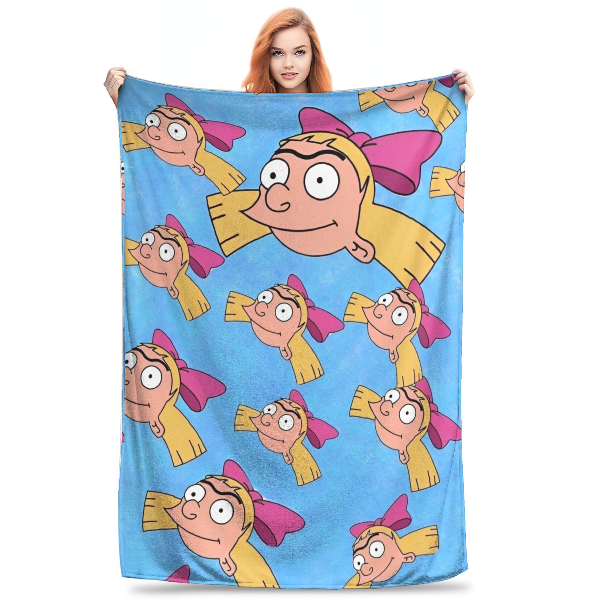 

Hey Arnold Adventures Anime Drama Blanket Multi-size Soft Fuzzy Plush Throw Blankets for Sofa Couch and Bed 30x40in