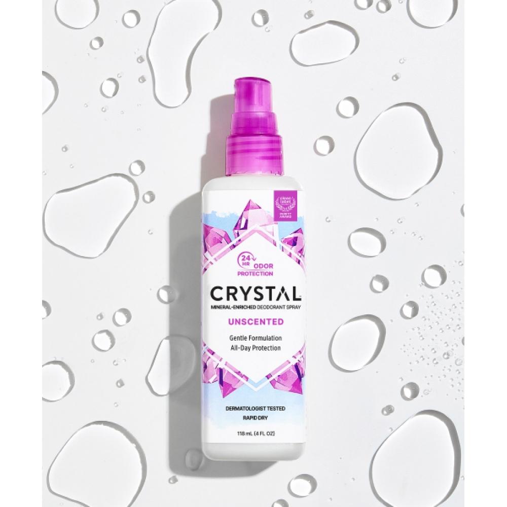 Crystal Crystal Deodorant Unscented Spray   Chamomile Roll On Set Of 2