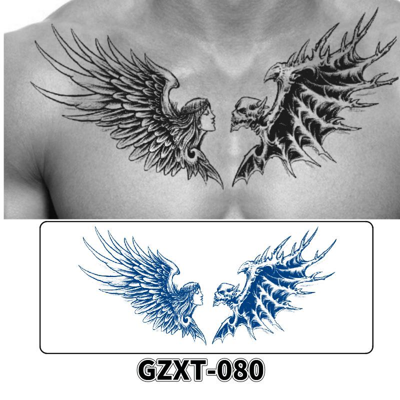 Waterproof Herbal Semi-Permanent Flower & Wings Sleeve Tattoo Sticker
