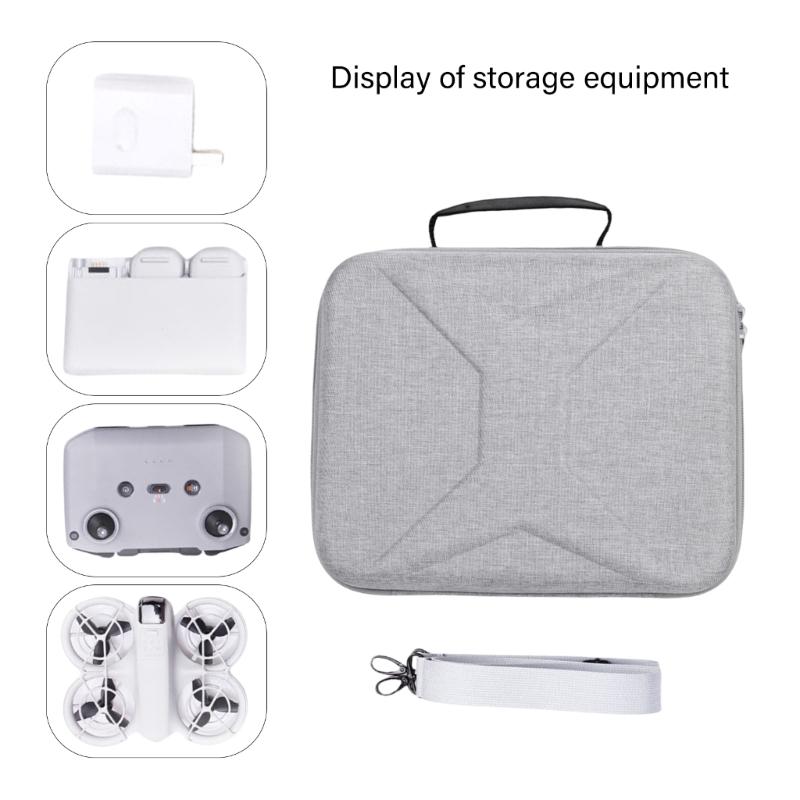 Professional Single Shoulder UAV Bag, EVA Organiser Case Travel Suitcase with Comfortable Silicone Handle